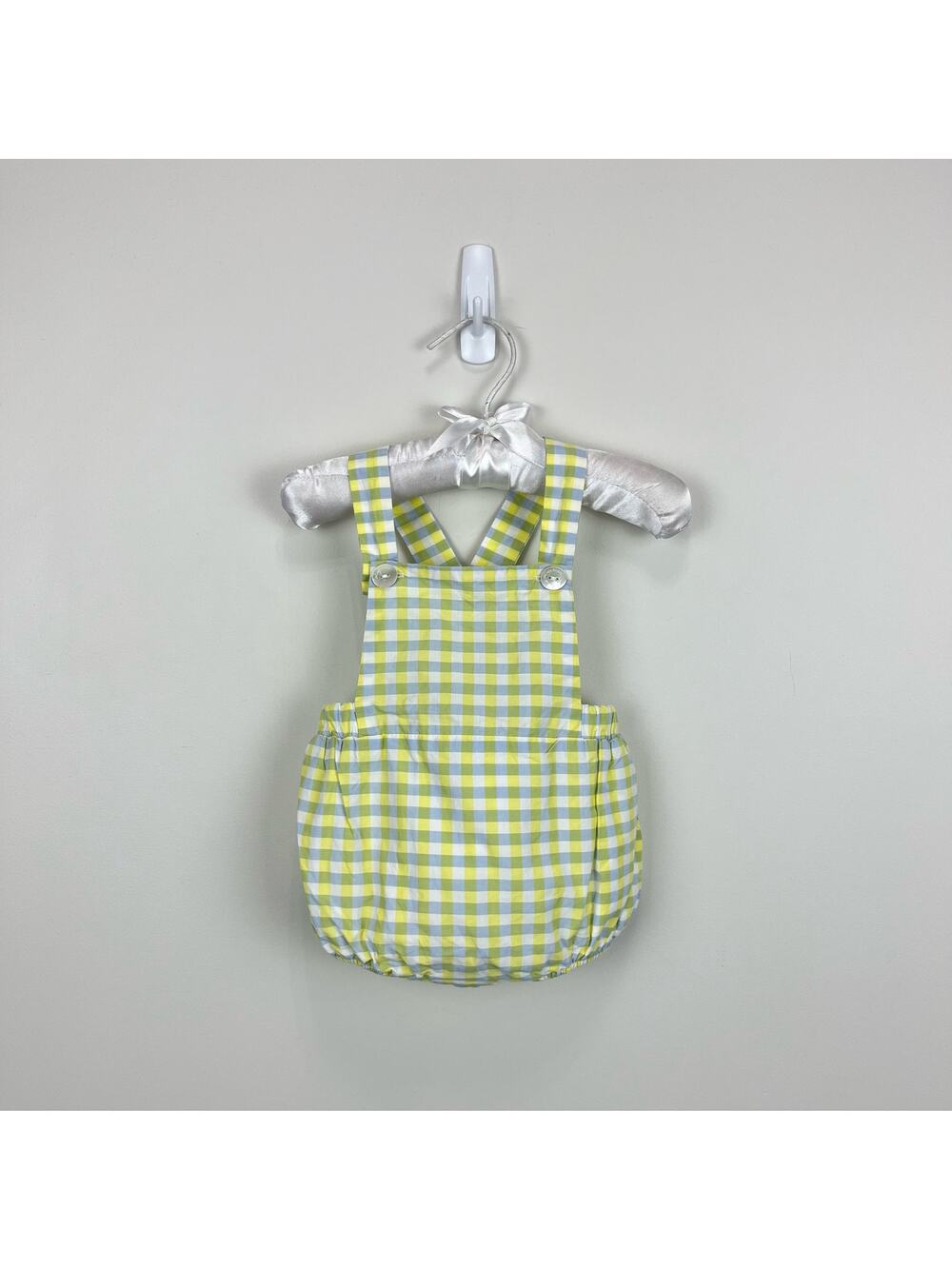 Jacadi Paris Plaid Sun Suit Romper 6 Months